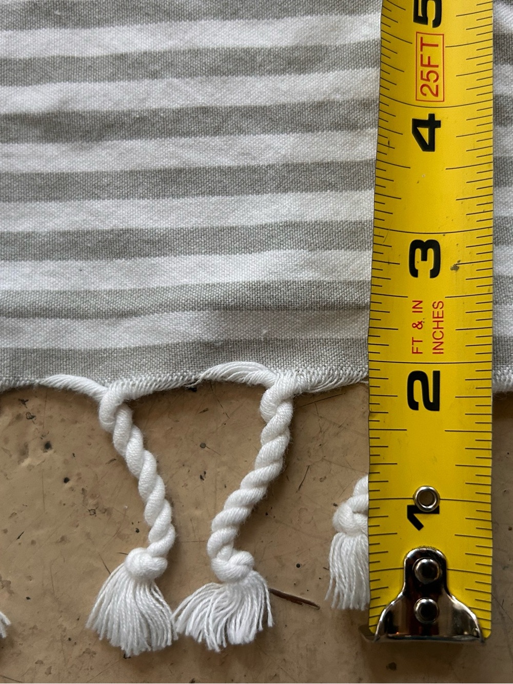 WEST ELM Shower Cotton Curtain with Stripes/Fringes #0501264 - Picture 16 of 16
